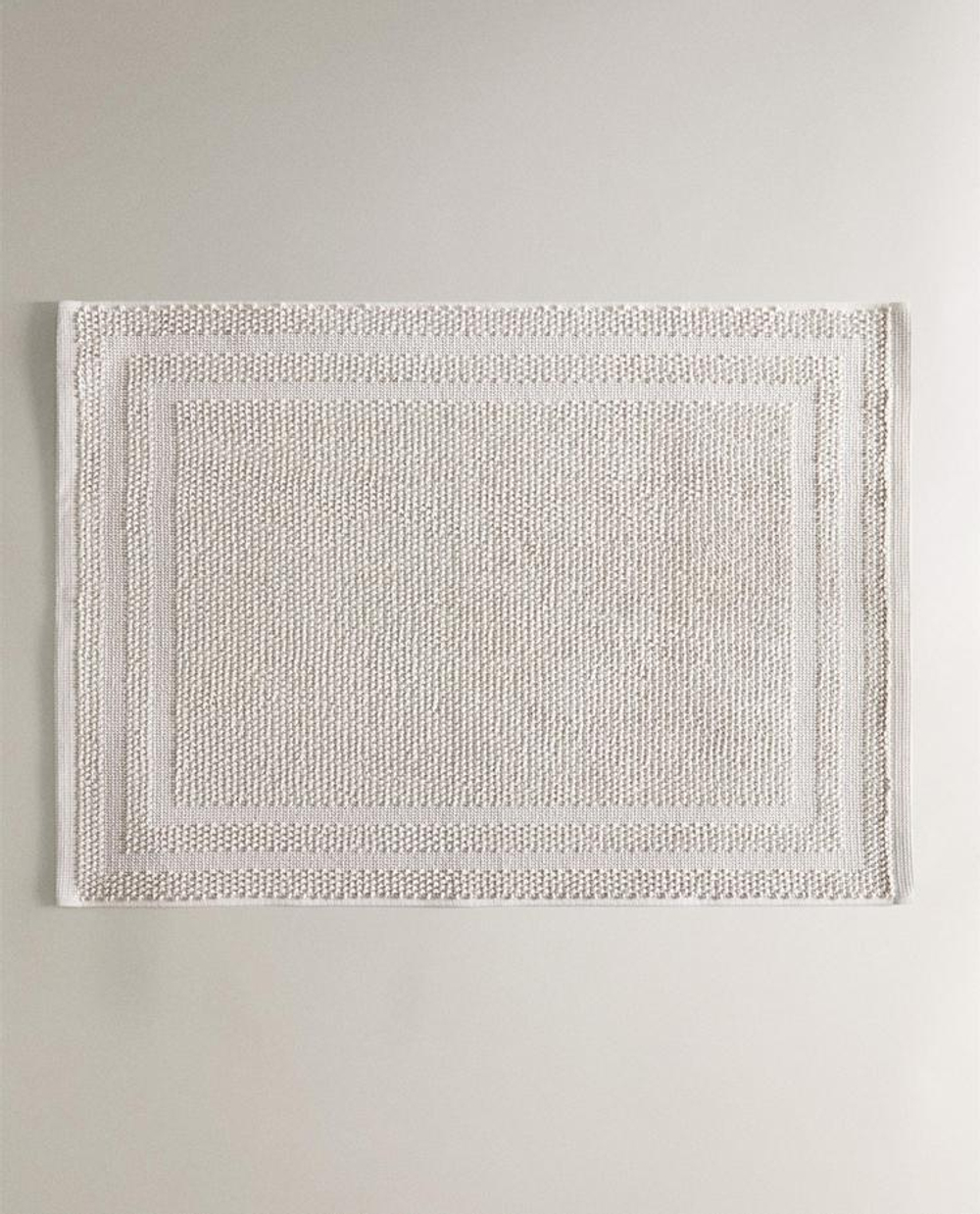 ZARA HOME КОВРИК ДЛЯ ВАННОЙ ИЗ ХЛОПКА С АНТИСКОЛЬЗЯЩЕЙ ПОВЕРХНОСТЬЮ, СЕРЫЙ
