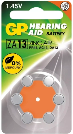Батарейка для слуховых аппаратов ZA-13 GP