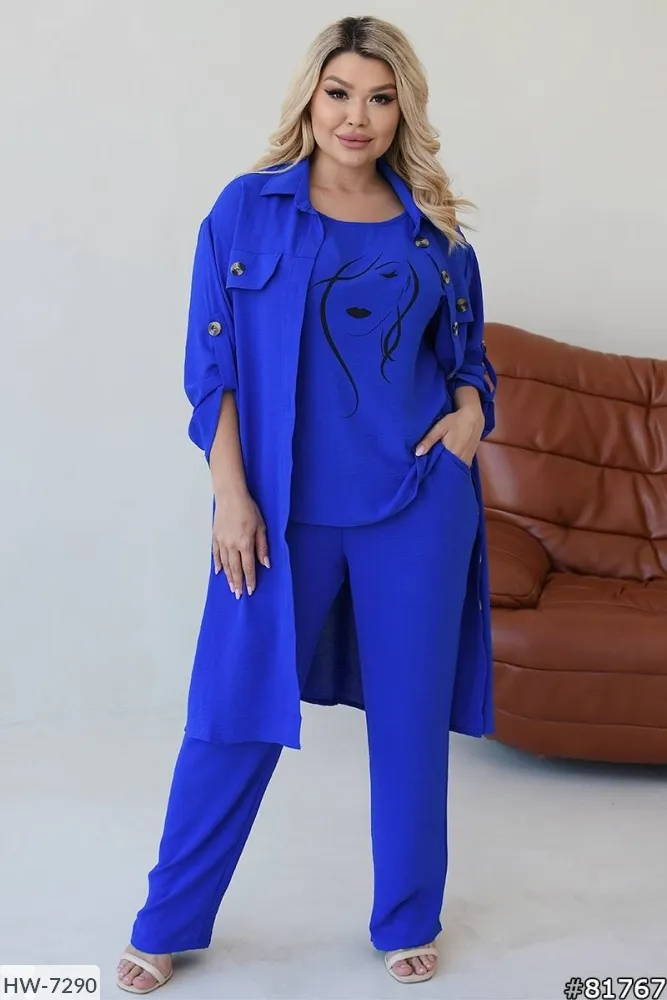 Костюм тройка FI-2783 Фабрика Моды