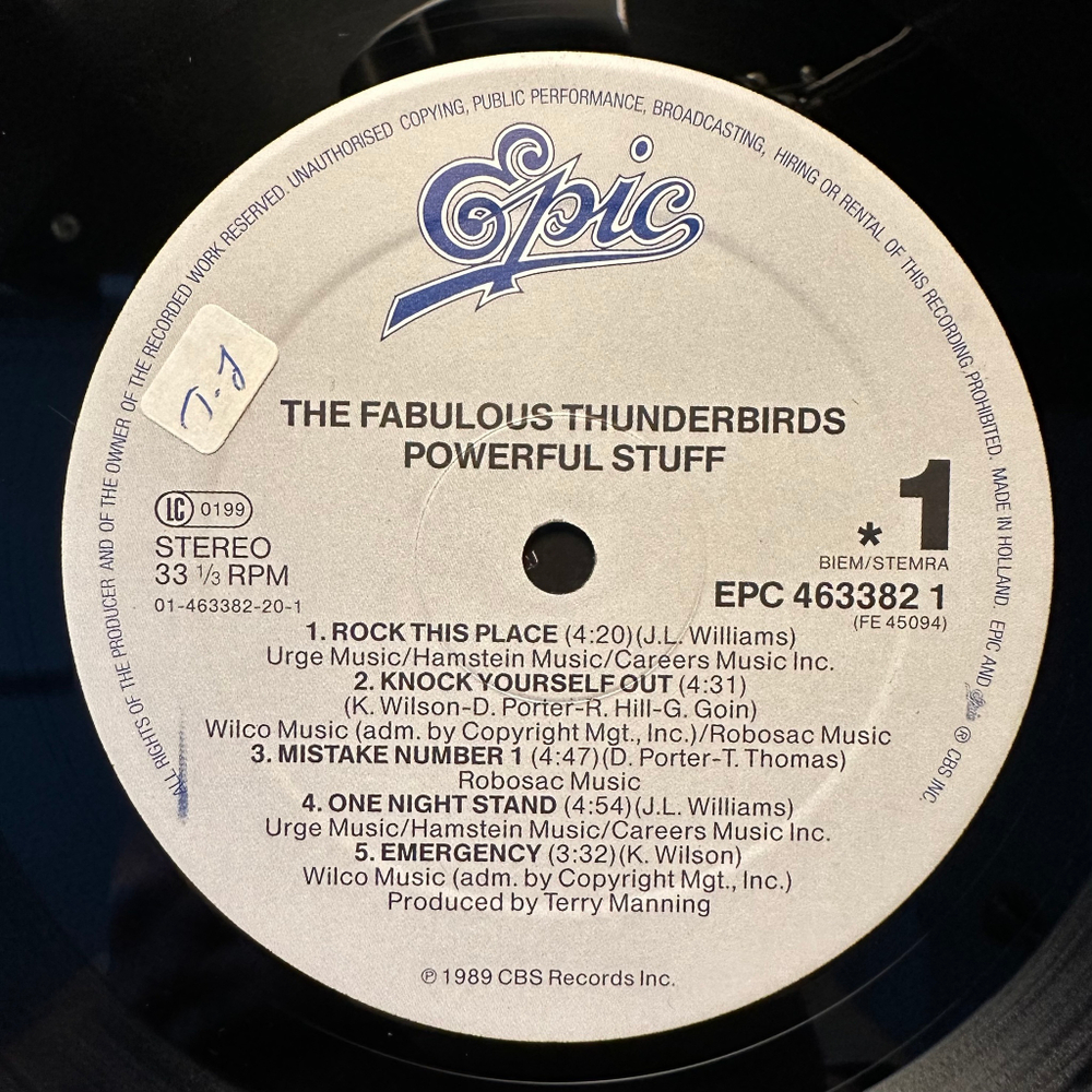 The Fabulous Thunderbirds - Powerful Stuff (Голландия 1987г.)