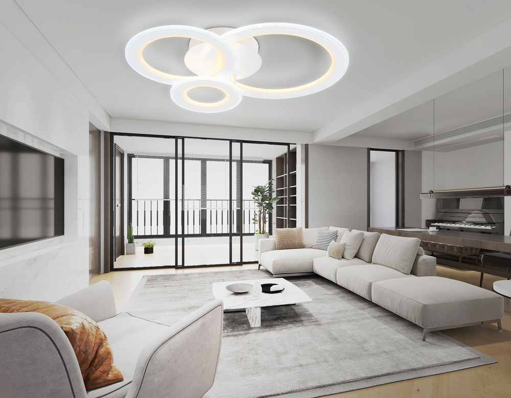 Потолочный светодиодный светильник с пультом FA861 WH белый 71W 580*430*120 (ПДУ РАДИО 2.4)