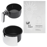 Аэрогриль KITFORT KT-2206, 1300 Вт, объем 2,5 л, 8 программ, регулировка температуры, таймер, белый