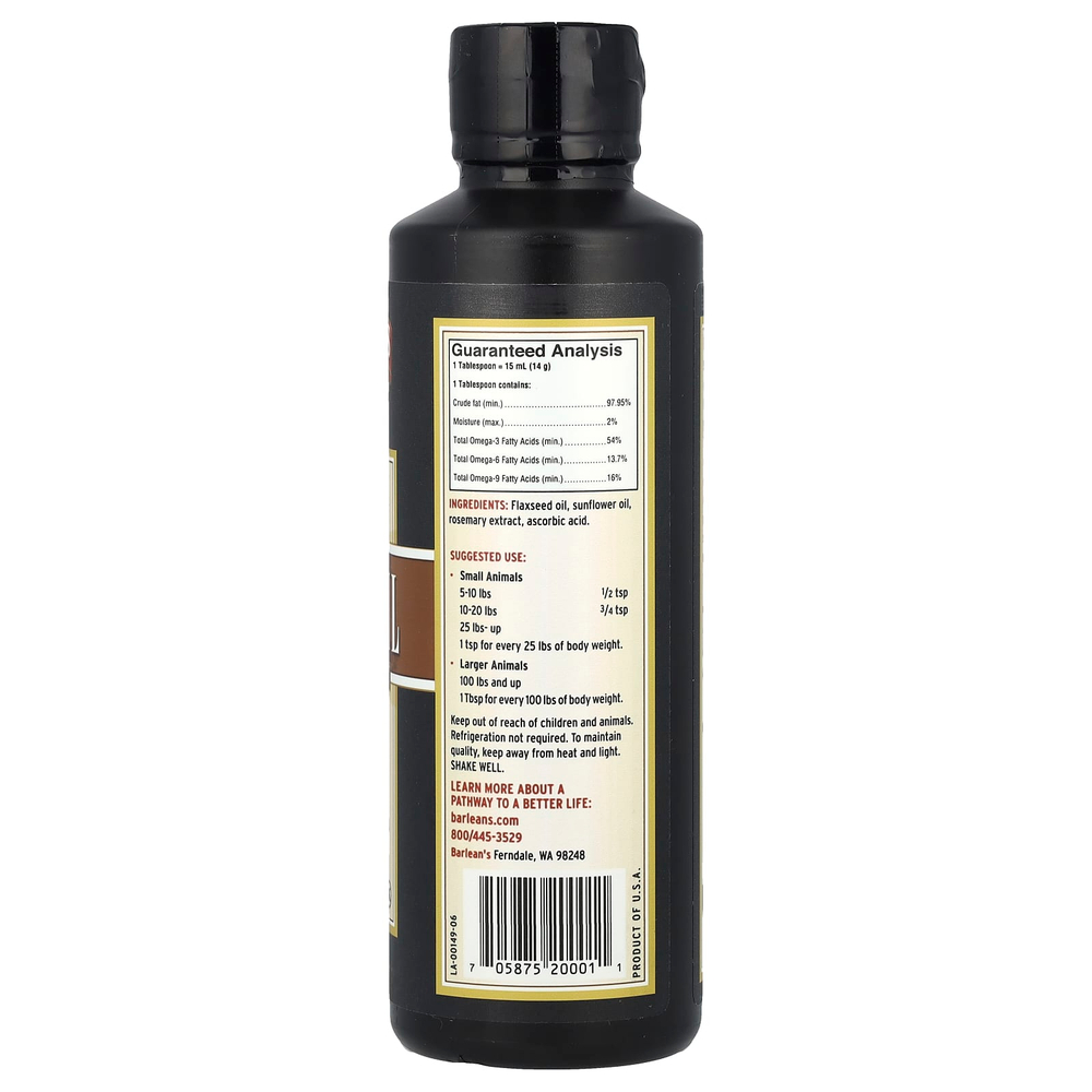 Barlean's, Pet Essentials, льняное масло для животных, 355 мл (12 жидк. унций)