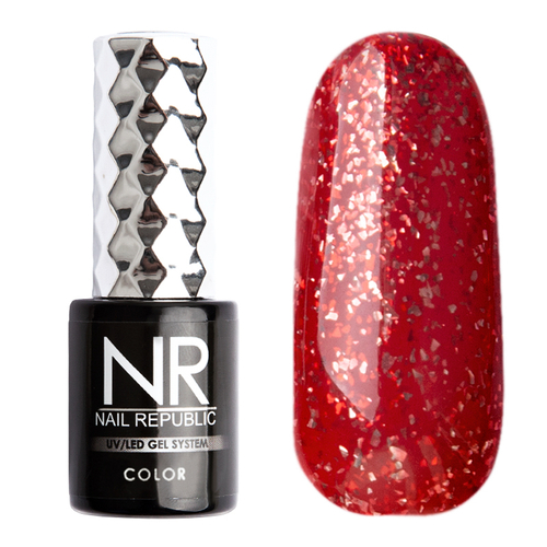Nail Republic Гель-лак 430 Мерцающий красный циркон, 10 мл