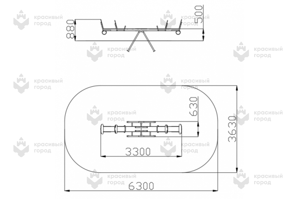 Качалка-балансир простой для четверых