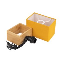 UML-B401 E27 ORANGE-WOOD Светильник настольный декоративный под лампу Е27. 40W. Механический выключатель. Оранжевый. ТМ Uniel