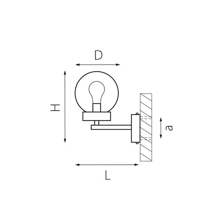 Уличный настенный светильник Lightstar Bolla 373620