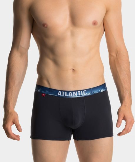 Трусы мужские боксеры (3шт), Atlantic 3MH-159, черные + графит + темно-фиолетовые