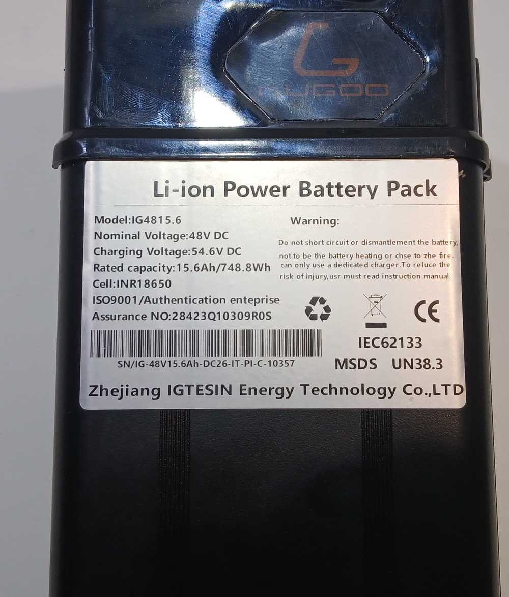 Аккумулятор IG4815.6 Электровелосипед KUGOO V4 PRO