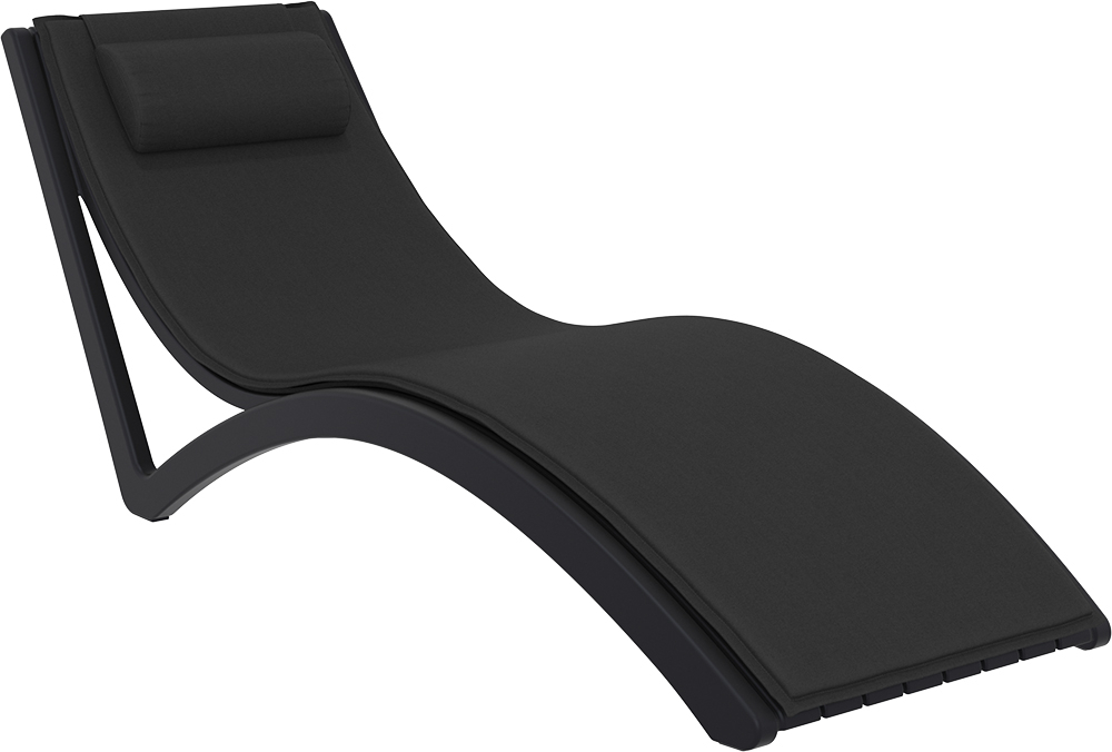 Подушка-подголовник для шезлонга Siesta Contract Slim, черный