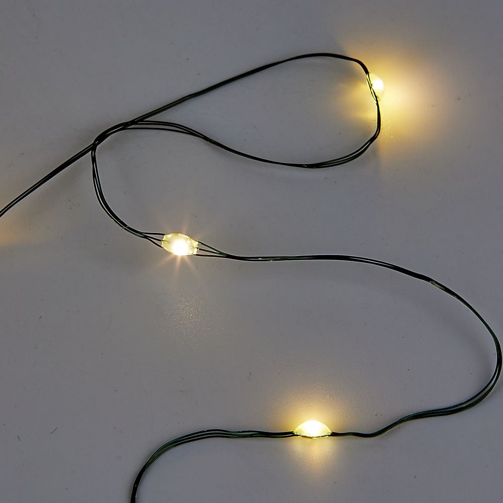 ULD-S20000-2000-DGA WARM WHITE IP20 DEW Гирлянда светодиодная Роса. 200м. 2000 светодиодов. Теплый белый свет. Провод зеленый. ТМ Uniel