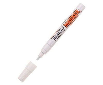 Маркер-краска MunHwa, нитро-основа Industrial, 4мм, Белый цвет, IPM-05