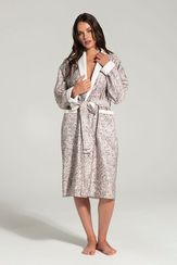 Халат женский сатин махра Tivolyo Home MARY бежевый