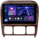 Магнитола для Mercedes-Benz S W220 1998-2005 (рамка дерево) - Teyes CC3 монитор 9" QLED на Android 10, ТОП процессор, 4+32Гб, CarPlay, 4G SIM-слот