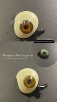 Натуральные зеленые линзы / ультратонкие Marquise dream green / Для темных и светлых глаз / 12 мес