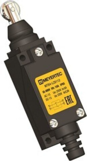 Выключатель концевой, 6 A NO+NC, IP65, ролик горизонтальный нажимной MTB4-LZ8112 арт. 51732