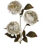 Искусственные цветы «FLOWERS GLAMOUR» 63см Пионы 3 цветка белые