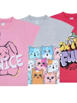 Футболка для садика и школы.девочка.набор 3 шт