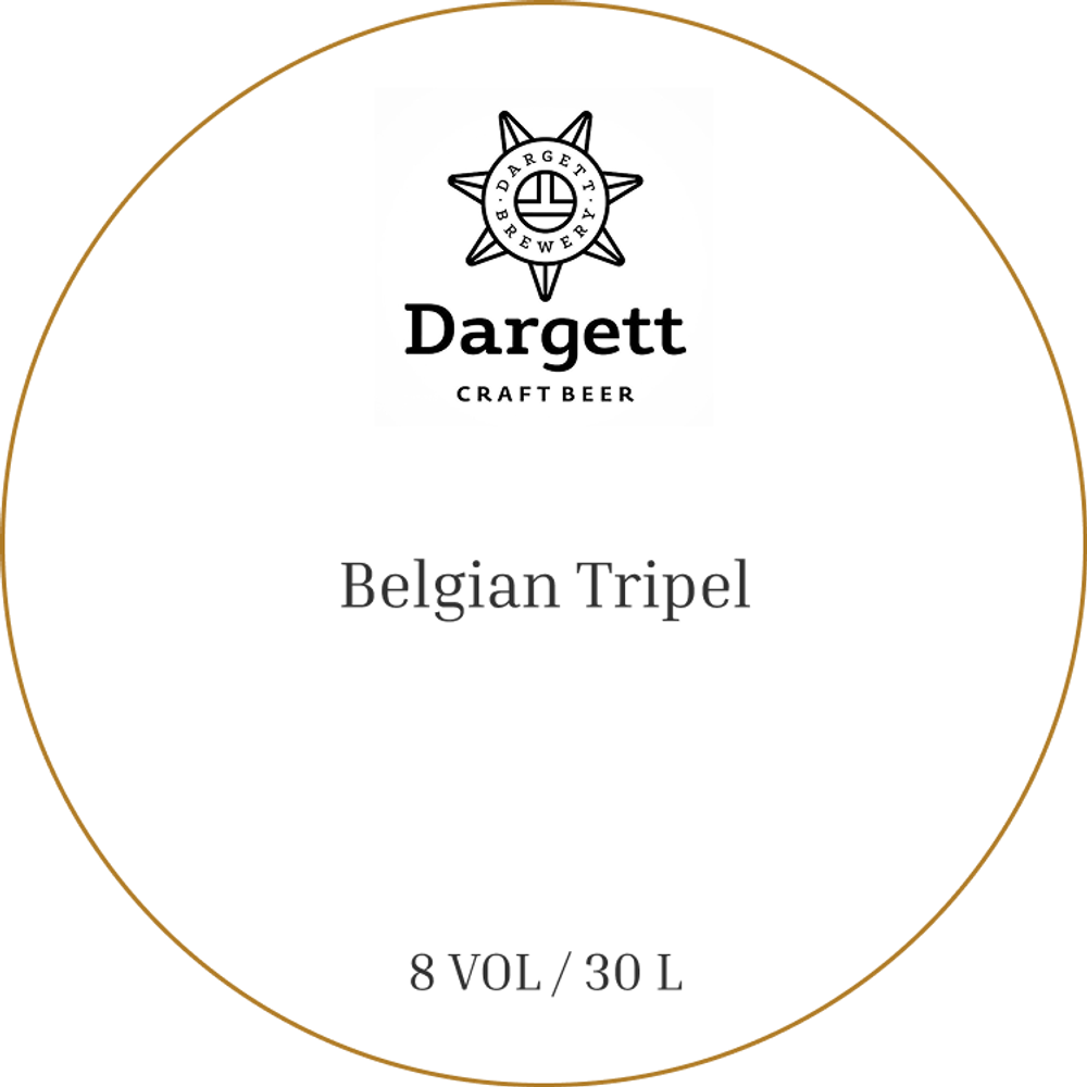 Пиво Даргетт Бельжиан Трипель / Dargett Belgian Tripel 30л - кег