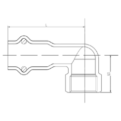 Уголок VIEIR 90 град. вн.р. 22×1/2" VER-PRO (60/4)