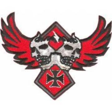 Нашивка Крылатые черепа на кресте