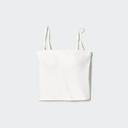 UNIQLO УКОРОЧЕННЫЙ ТОП, БЕЛЫЙ