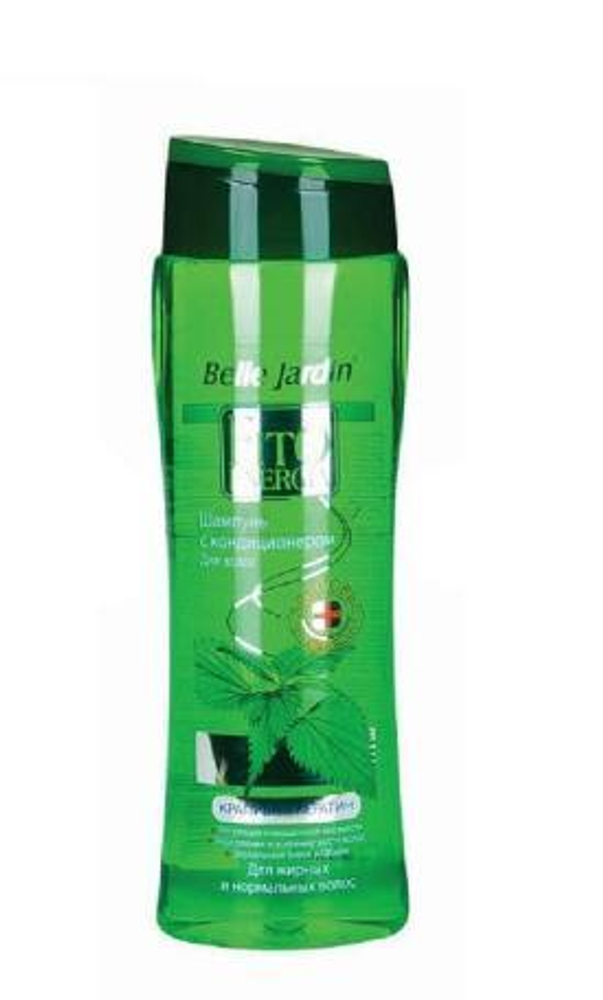 B.J. Fito Energy Vegan Шампунь с кондиционером Крапива+Кератин для жирных и нормальных волос 400мл*20