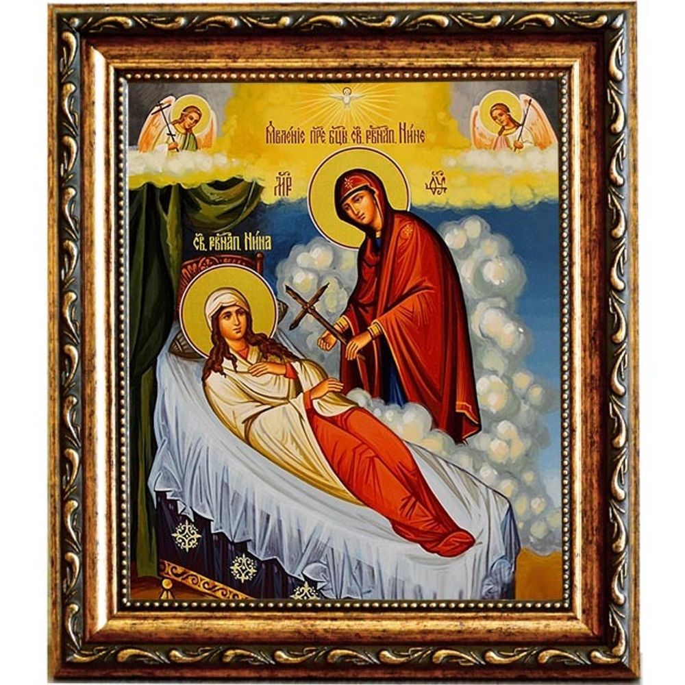 Явление креста святой Нине. Икона на холсте.