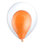 Воздушные шарики MC-Basir двойные (молочный цвет и внутри металлик ассорти), 50 шт, размер №12