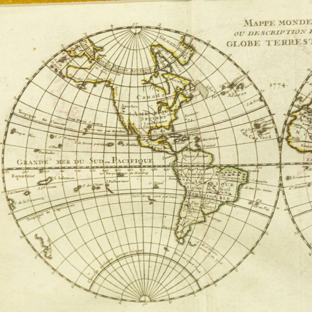 Карта мира или описание земного шара («Mappe monde ou description du globe terrestre»)