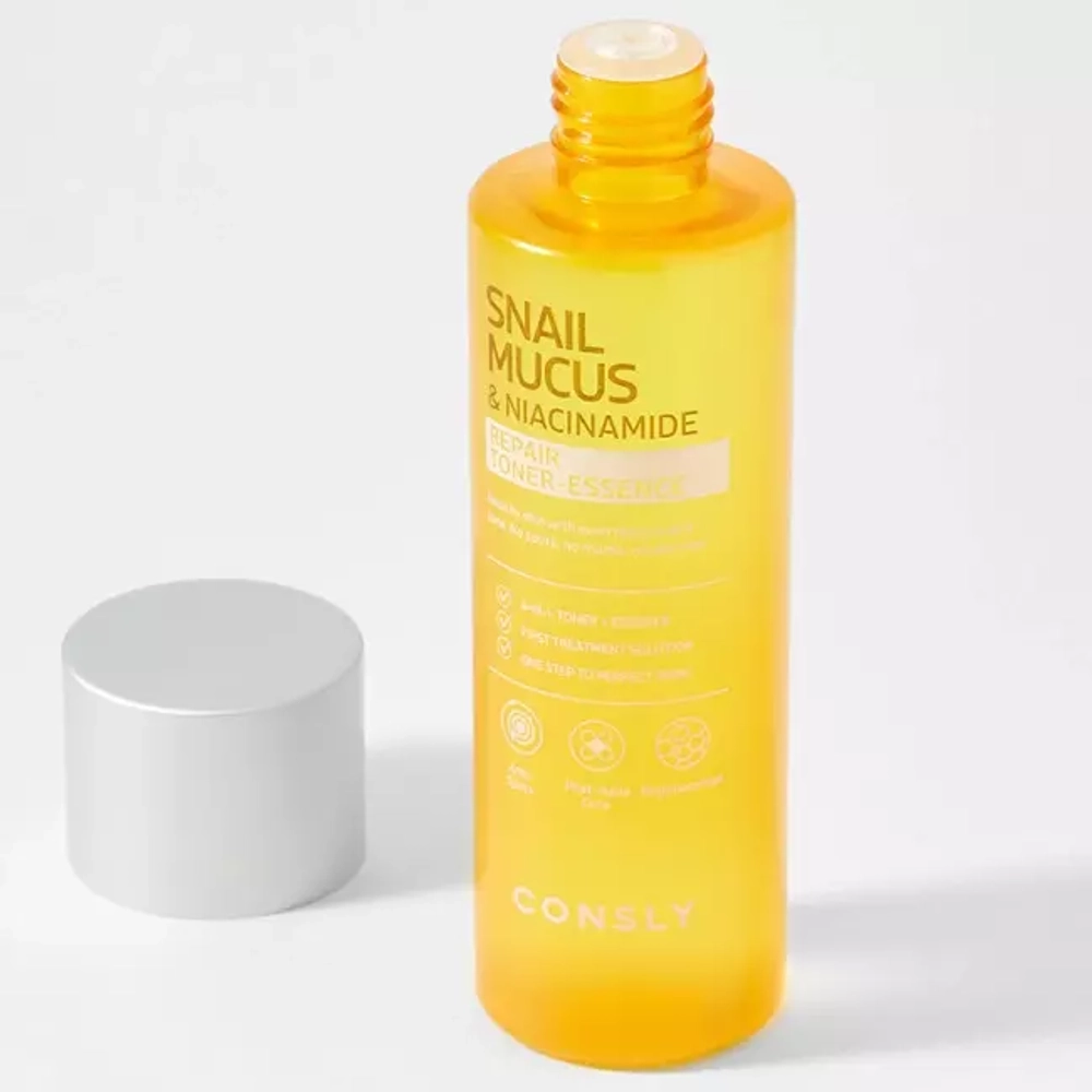 Consly Тонер-эссенция с муцином улитки и ниацинамидом - Snail mucus & niacinamide repair, 200мл, шт