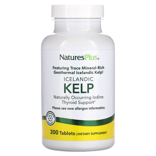 NaturesPlus, исландский келп, 300 таблеток (150 мг в каждой таблетке)