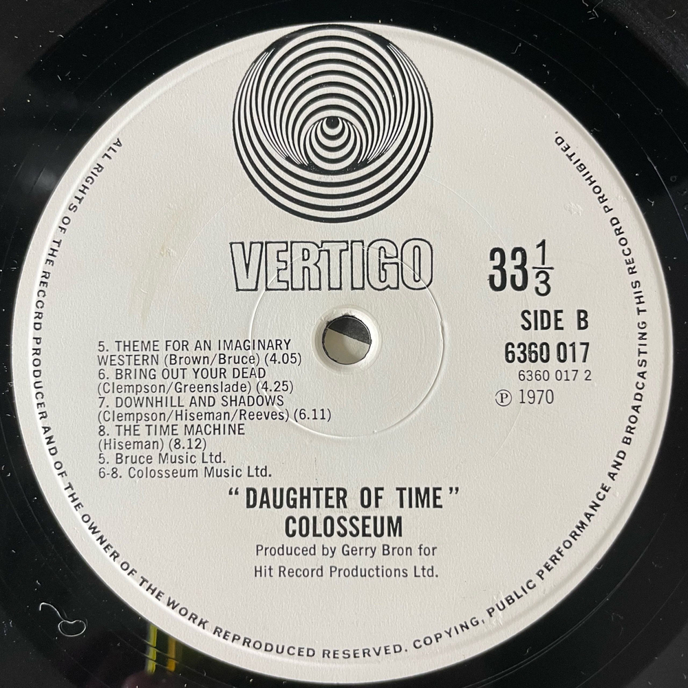 Винтажная виниловая пластинка LP Colosseum Daughter Of Time (Англия 1971)