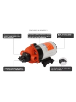 Насос мембранный 12B, 5,5 л/мин, 80 PS