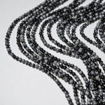 Снежный обсидиан натуральный, бусины в форме шара 2,5мм