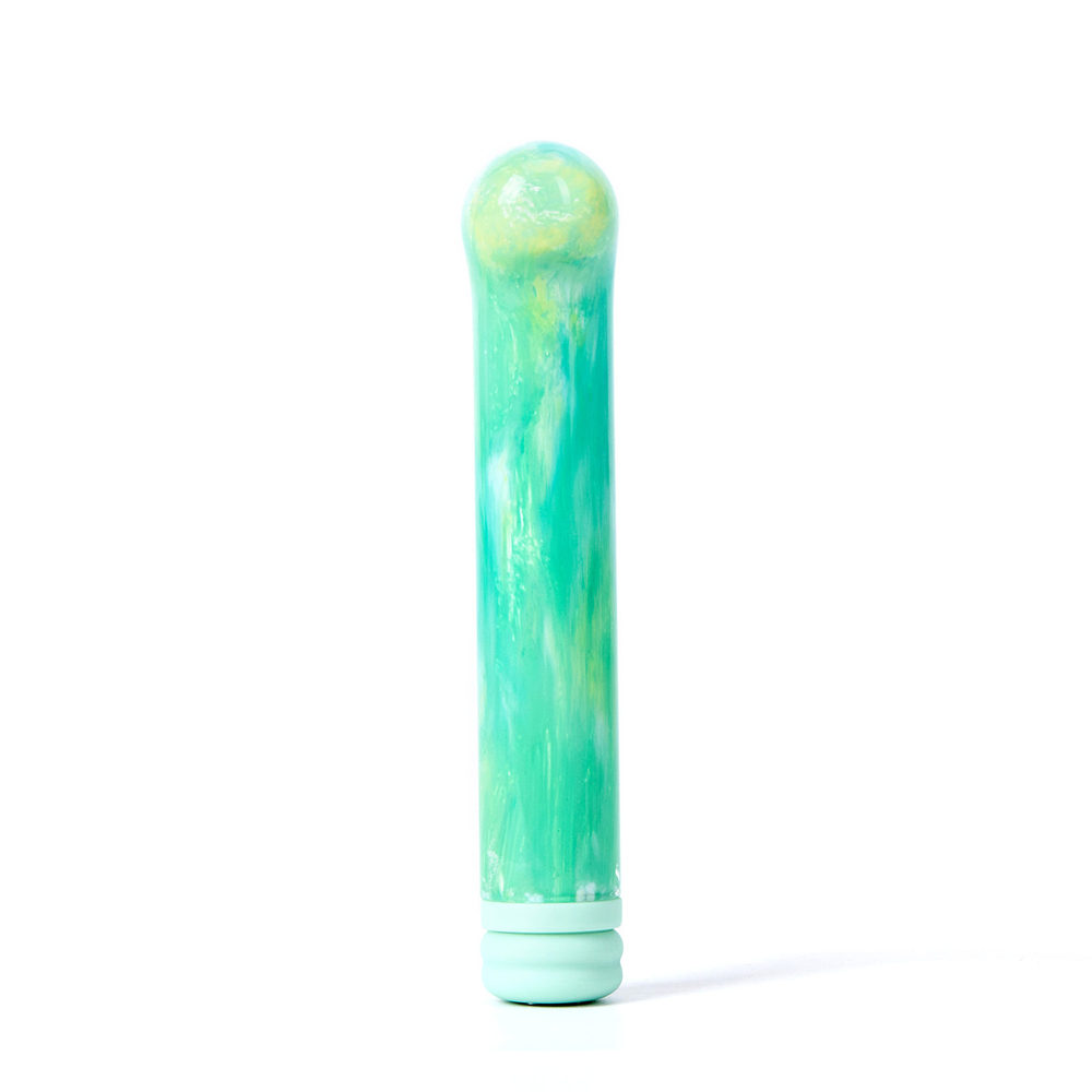 Компактный вибратор из стекла BeYourLover Magic Cane, зеленый