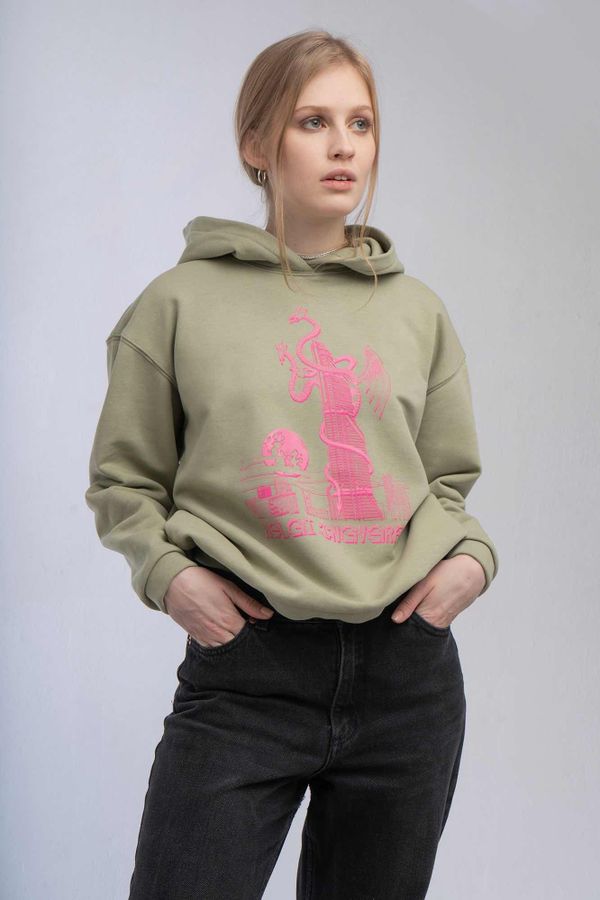 Худи HELGI INGVARR Змей Женский Хаки - фото 2