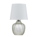 Настольный светильник 1х40Вт E27, стекло/ткань, прозрачный