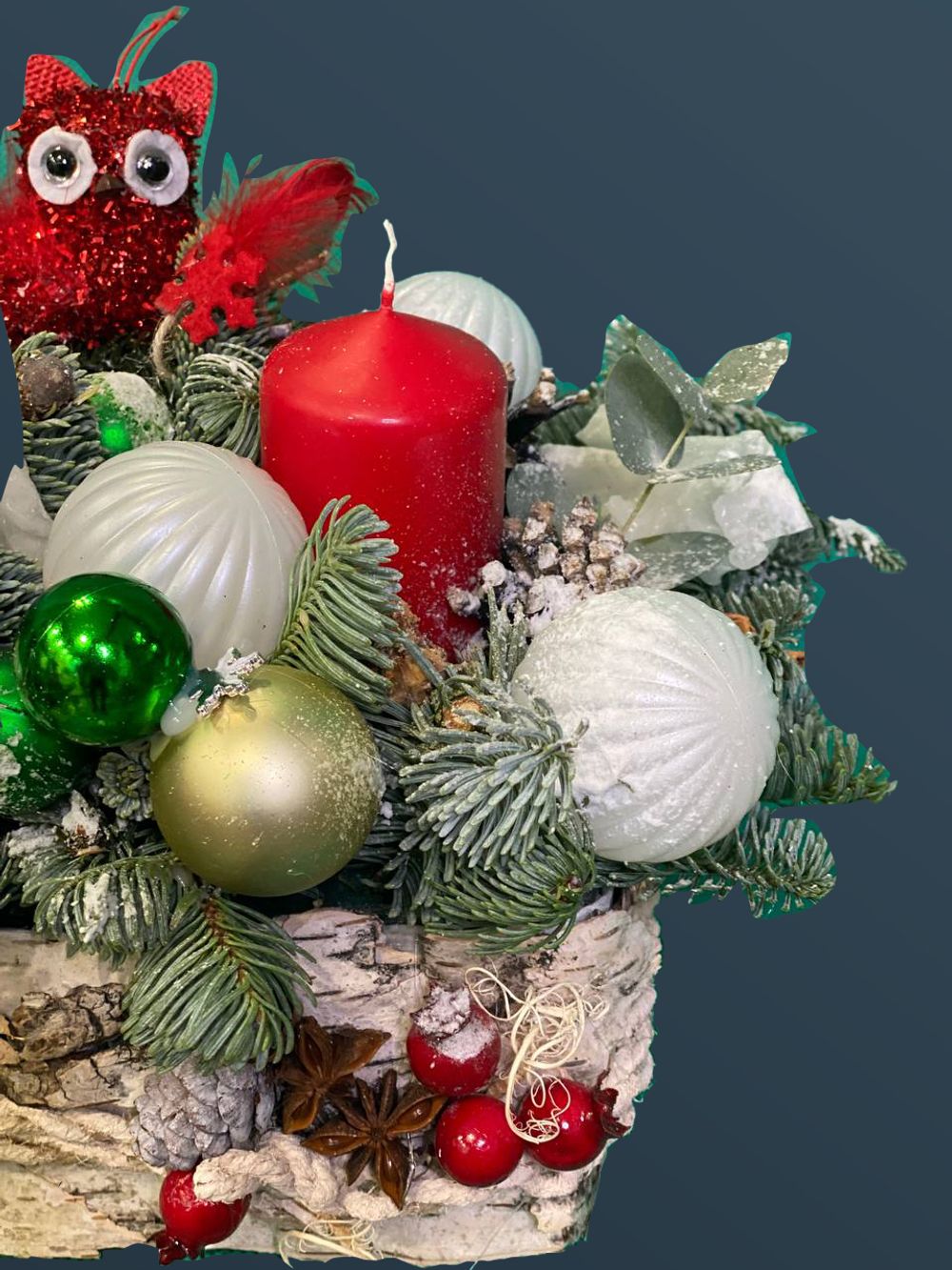 Новогодняя корзинка с Совой