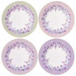 НАБОР ТАРЕЛОК ЗАКУСОЧНЫХ LEFARD "LILAC" 4 ШТ. 20,5 СМ МИКС (КОР=12НАБ.)