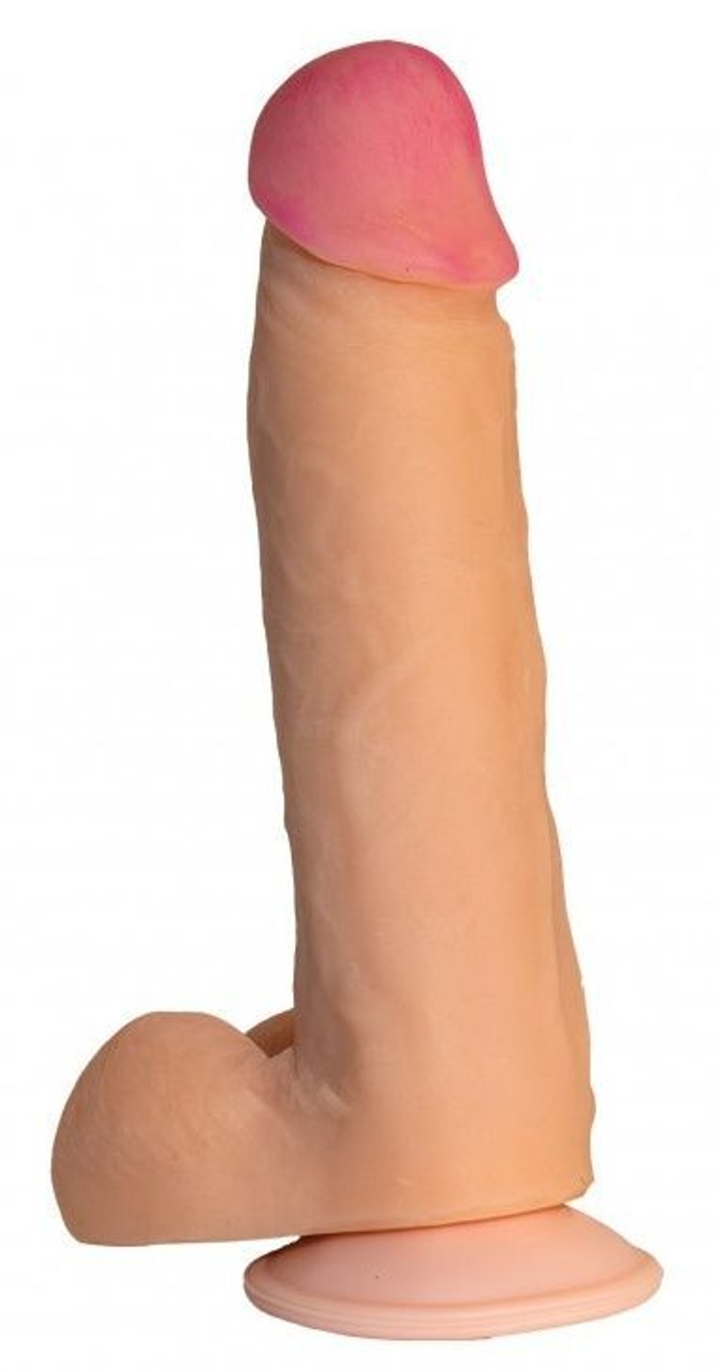 Реалистичный телесный фаллоимитатор с присоской №63 - 19 см.