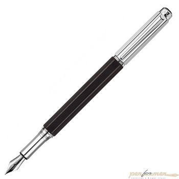 Перьевая ручка Carandache Varius Ebony Silver Plated перо F 18K (4490.076)