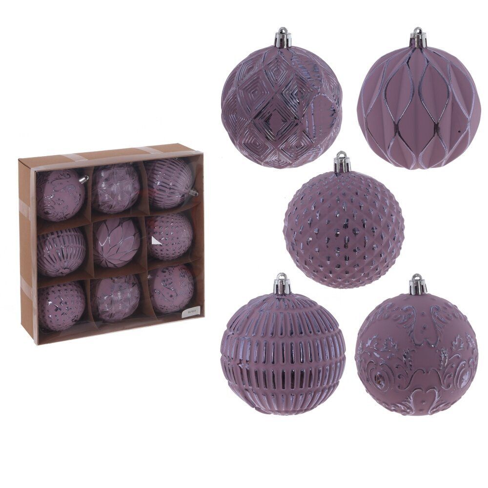 GAEM Набор из 9шт Украшение новогоднее "Шар", D 8 см, L24 W8 H24 см