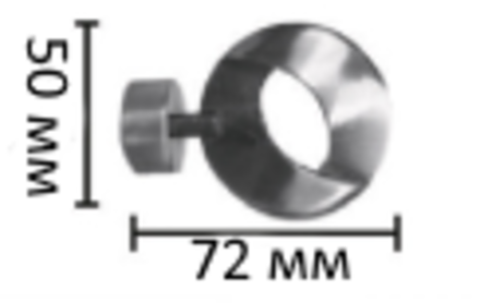Наконечники "Мебиус Ост" кованых карнизов для штор d16 мм, цвет нержавеющая сталь