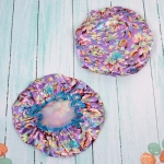 Шапочка для душа «Ультрамарин - Bliss Летние цветы», d-24 см (двухсторонняя, внутренний слой EVA)