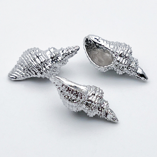 Подвеска Ракушка, цвет серебро (родий), размер 23*11 мм, цена за 1 шт