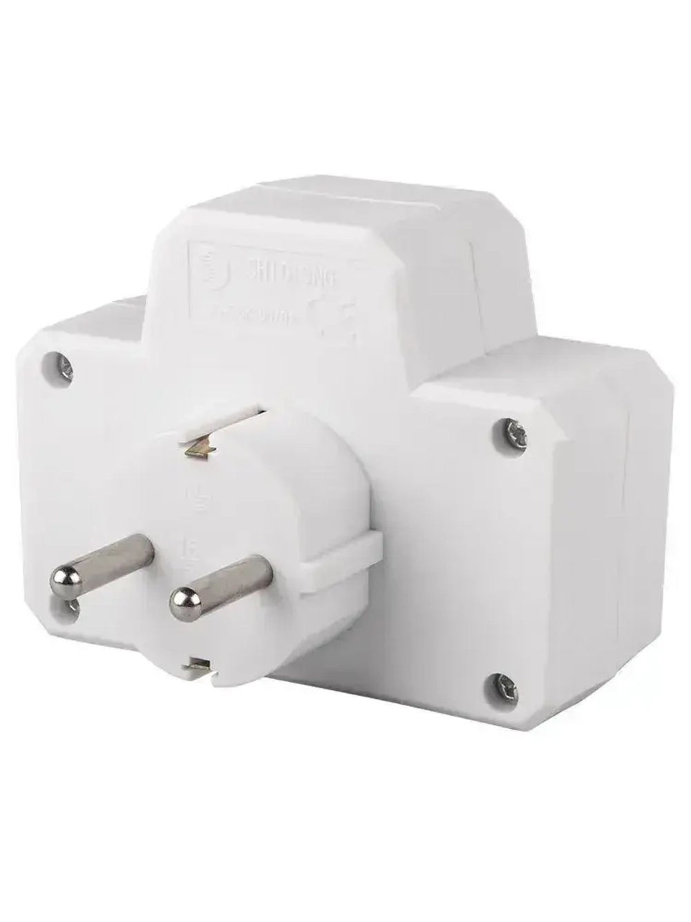 Разветвитель бытовой с заземлением и выключателем JAZZway AD-2GS 16 А (3500ВТ)