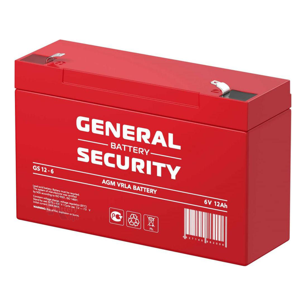 Аккумулятор General Security GS 12-6 (AGM)