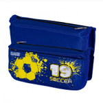 Пенал - косметичка Alingar, ткань, молния, боковой карман, 80 х 200 мм, "Футбол", ассорти