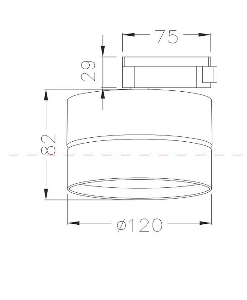 Трековый светильник Maytoni Technical TR007-1-18W3K-B